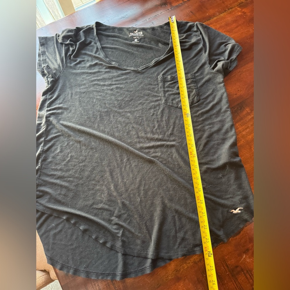 Hollister Must-Have Collection Easy Tee Black Women’s Size M - Picture 6 of 7